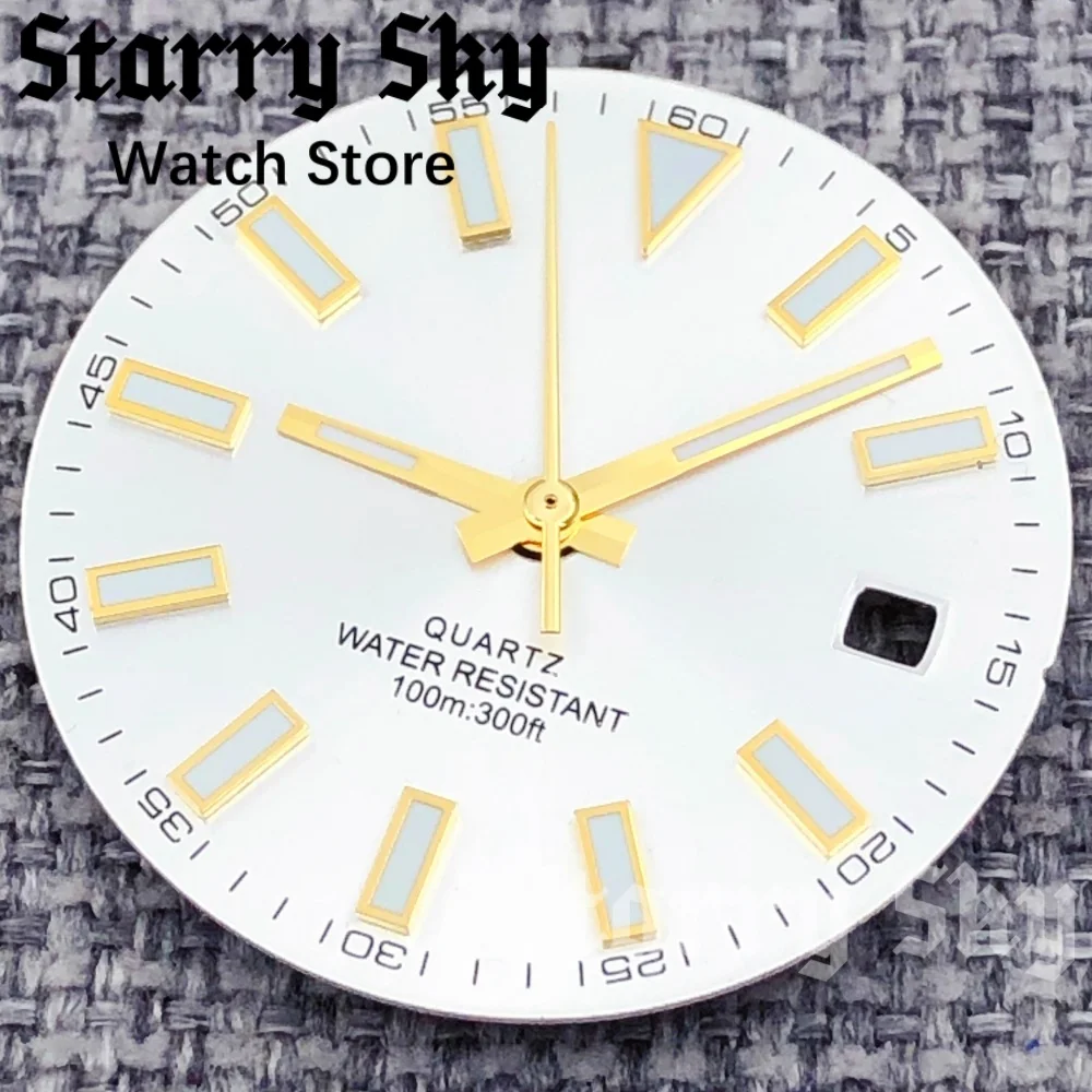 Starry Sky 29mm Black/White/Grey/Blue Watch Dial Watch Hands With Green Luminous Fit RONDA 515 Quartz Movement Watch Accessories