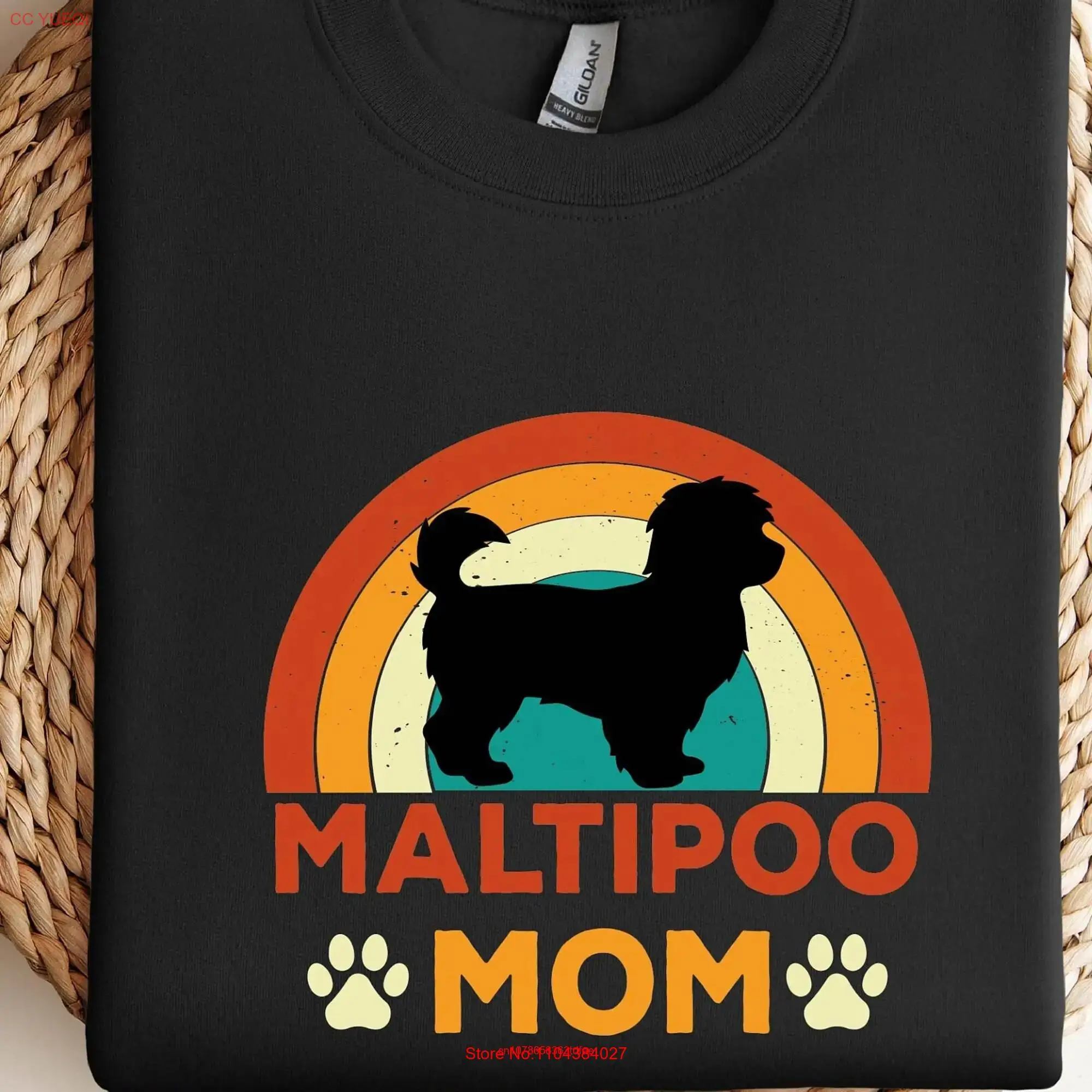 Maltipoo Mom T Shirt Comfort Colors Dog Mothers Day for Lovers long or short sleeves