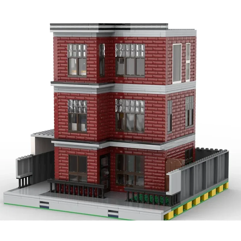 Klocki konstrukcyjne City Street View, model domu modułowego, technologia, modułowy prezent, zestawy do samodzielnego montażu, zabawki