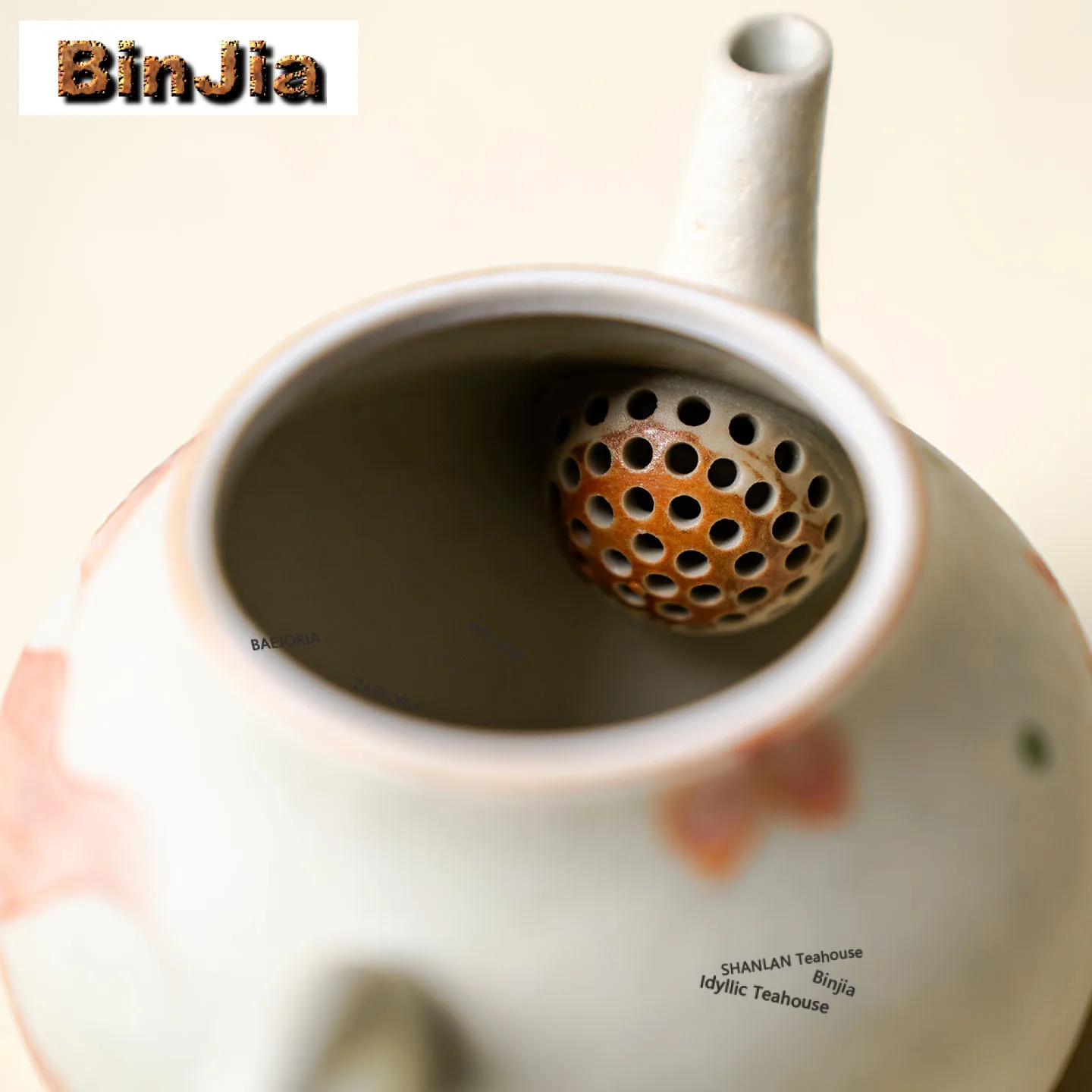 130ml Hand-painted Red Carp Teapot Handmade Tea Infuser Pot Household Tea Maker Kettle With Strainer Tableware Supplies Craft
