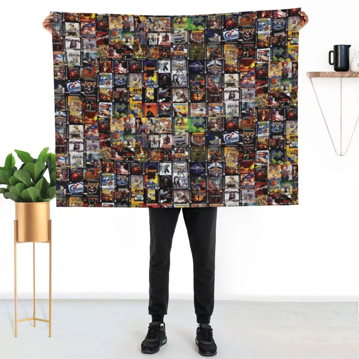 Gamer Throw Blanket Cozy Microfiber Throw Blanket for Home Bedroom