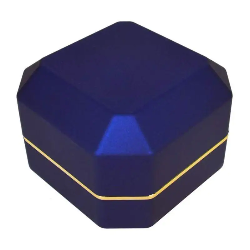 J78F مجوهرات هدية صندوق Led صندوق مضاء حلقة/قلادة/سوار/قلادة صندوق عرض مجوهرات هدية صندوق تخزين للاقتراح