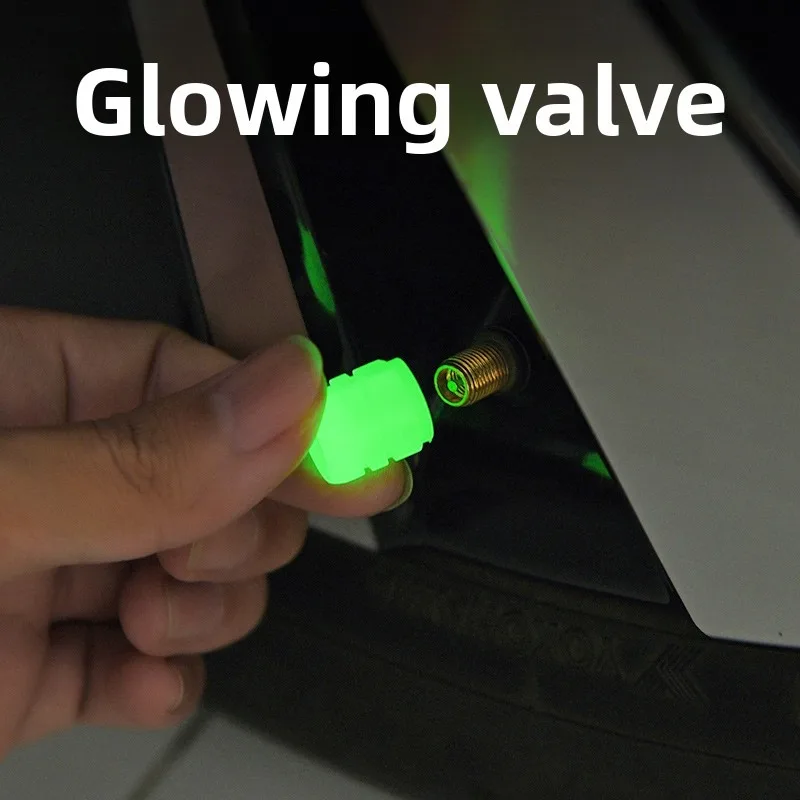

20-100PCS Luminous Car Tire Valve Cap Fluorescent Night Glowing Decor Motorcycle Bike Wheel Nozzle Dustproof Tyre Valve Stem Cap