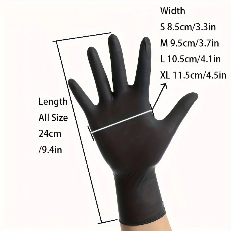 100 disposable nitro gloves, multifunctional washing gloves, waterproof gloves suitable for cooking, car washing, tattooing, cle