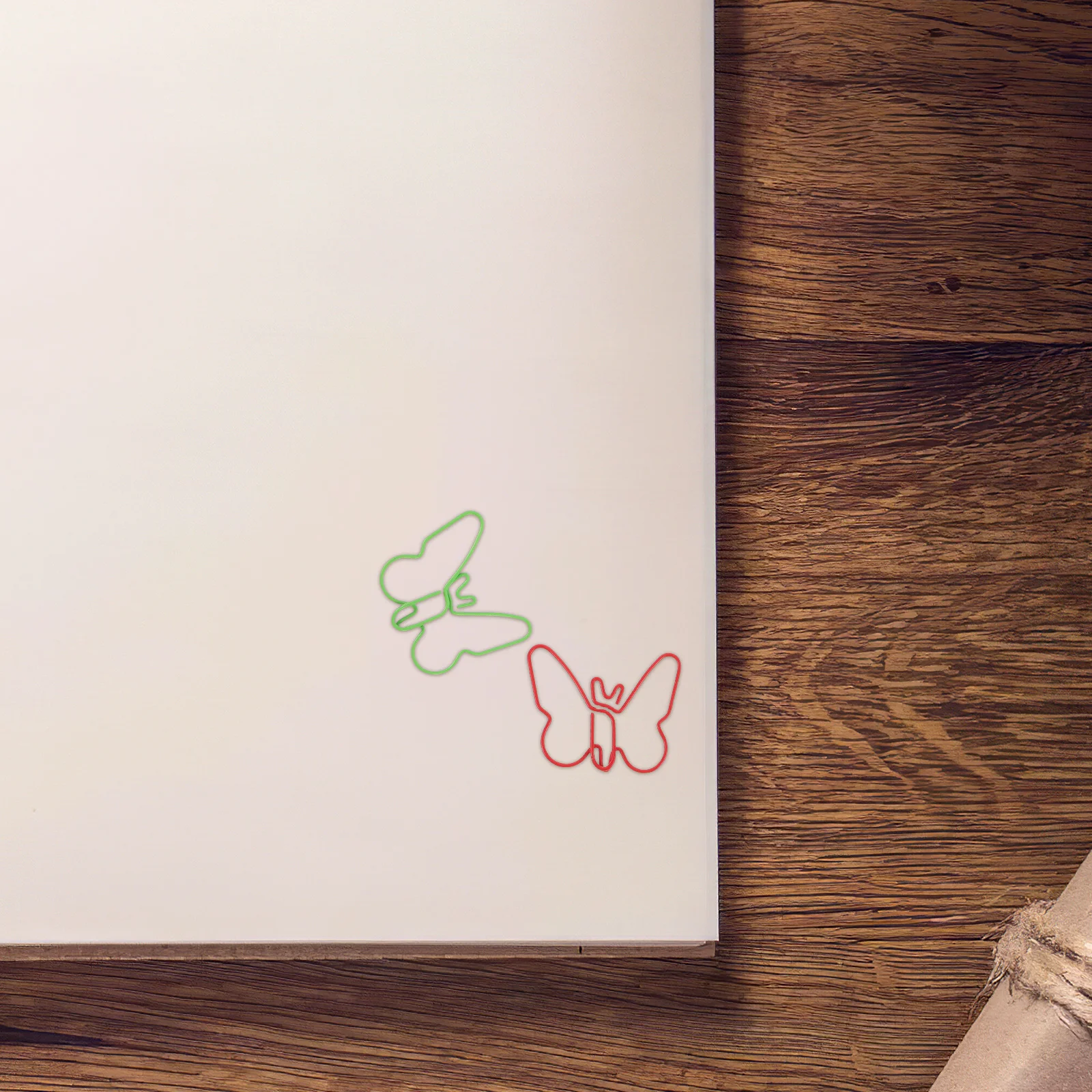 60Pcs Creative Colorful Paper Clips Butterfly Shaped Macaron Metal Clips for Office School Crafts Decorative Butterfly