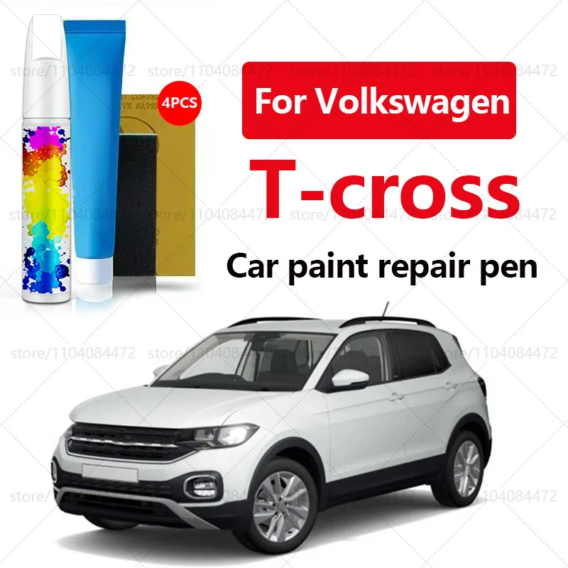 

Car Paint Repair Pen For 2019-2025 Volkswagen T-cross Paint Scratch Repair Accessories 4PCS Black White Grey Blue Silver Yellow