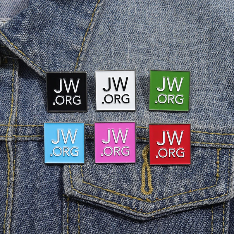 Geometric JW.ORG Enamel Pins Custom Colorful Jesus Brooches Shirt Coat Clothes Lapel Badges Cartoon Jewelry Accessories Gifts