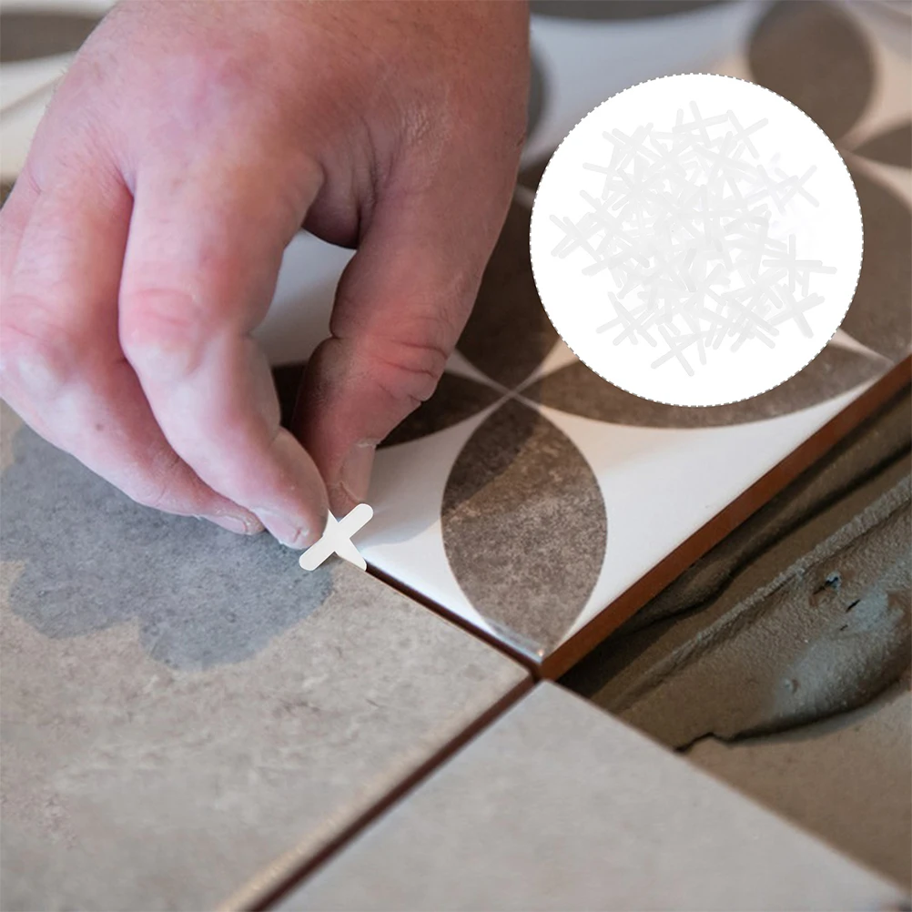 

200pcs Tile Cross Shaped Plastic Spacers Leveling Tool For Ceramic Floor Wall Tiles Grout Line Positioning Kit Sturdy Tiling