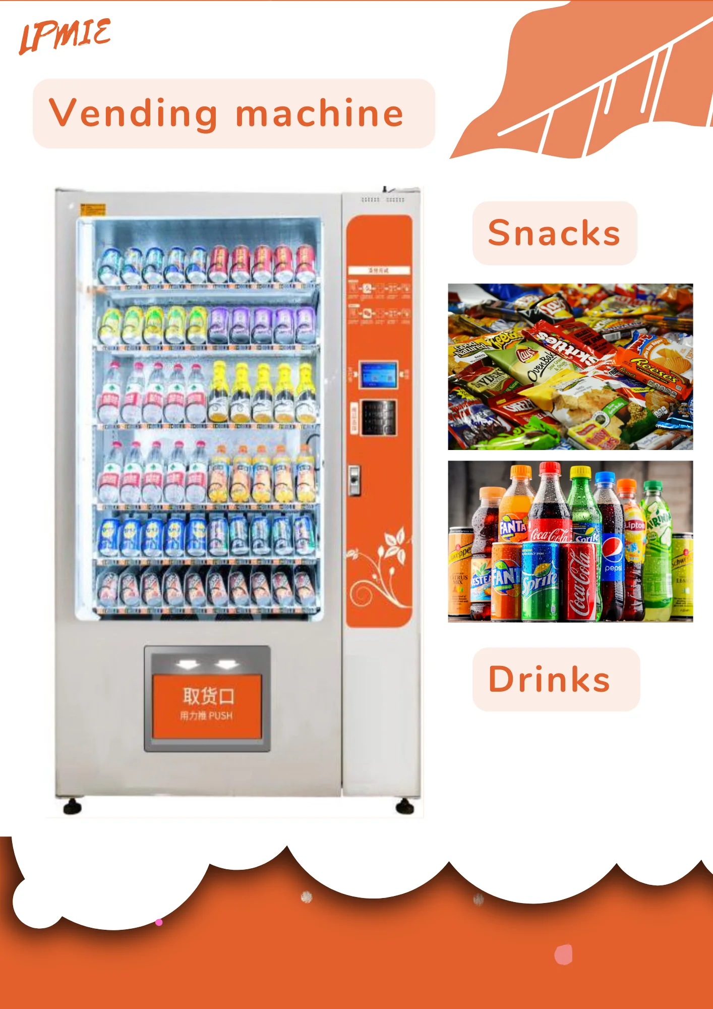 

FULAI Hot Sale Snack Cold Drink Bottle Water Vending Machine
