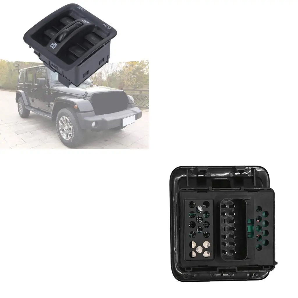 Window Lift Switches Replacements for 2011-2017, 68156217AA Driver Door Mastering Control Panel with AUTO Buttons and Textured