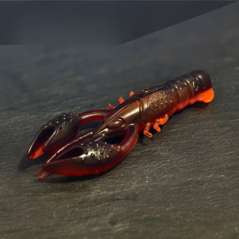 6 Stück schwimmende künstliche Krebs-Softköder (Wackel-Garnelen) 6,5 cm, Garnelen-Imitat-Köder zum Back-Trolling auf Mandarinfische – Detail 5