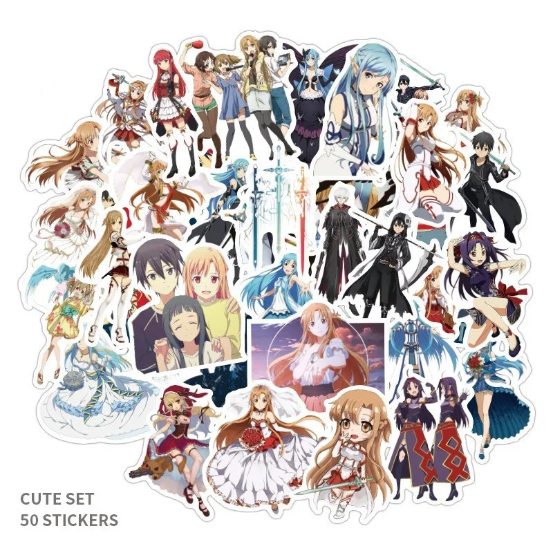 50/30/10PCS Raiden Alcamene Tsubame Hikari Bacchus Popular Anime 2D Peripheral Decoration Notebook Skateboard IPad Stickers