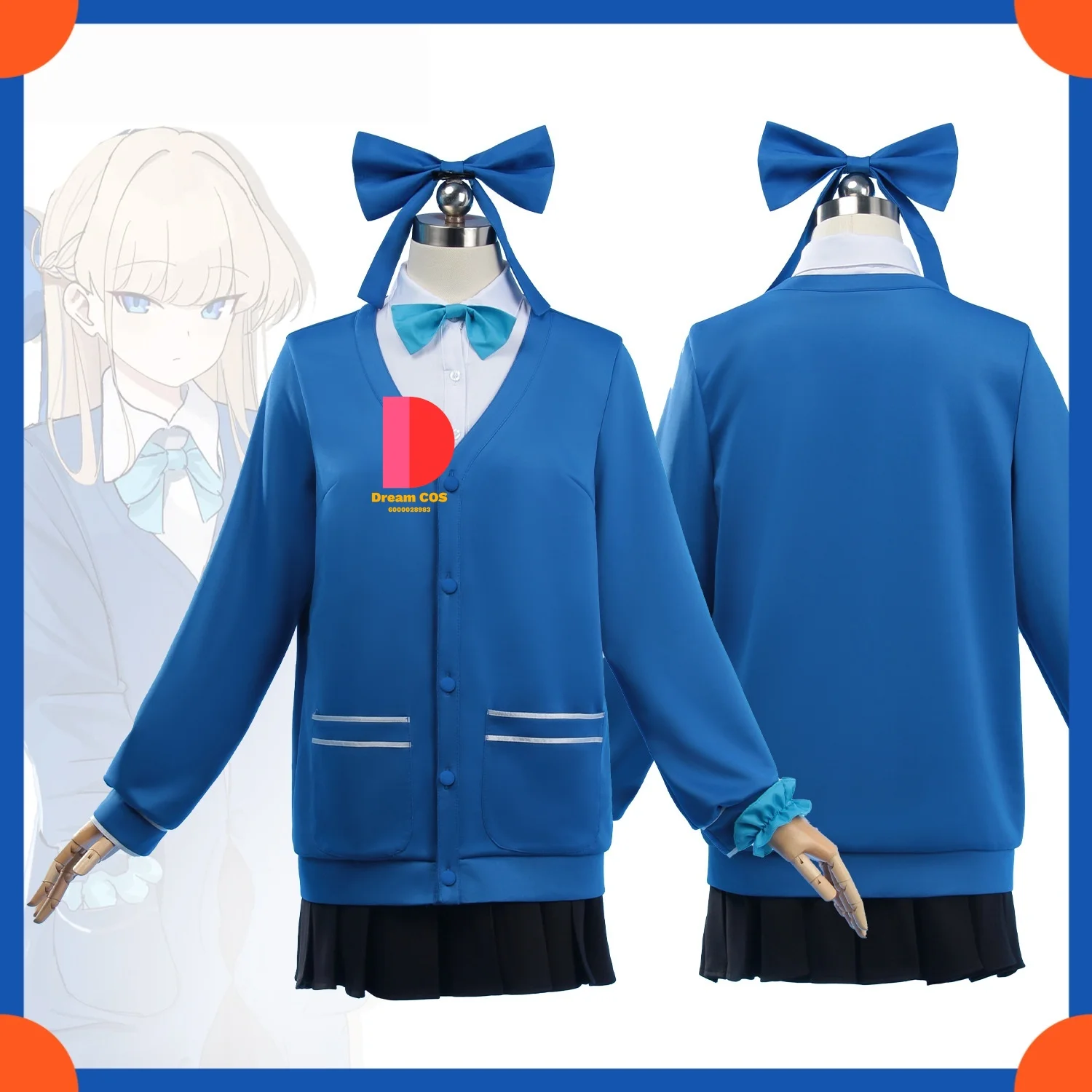

Asuka Matoi JK Uniform Skirt Cosplay Costume Complete Women's Outfit Game - Licensed Halloween Party Role-playing