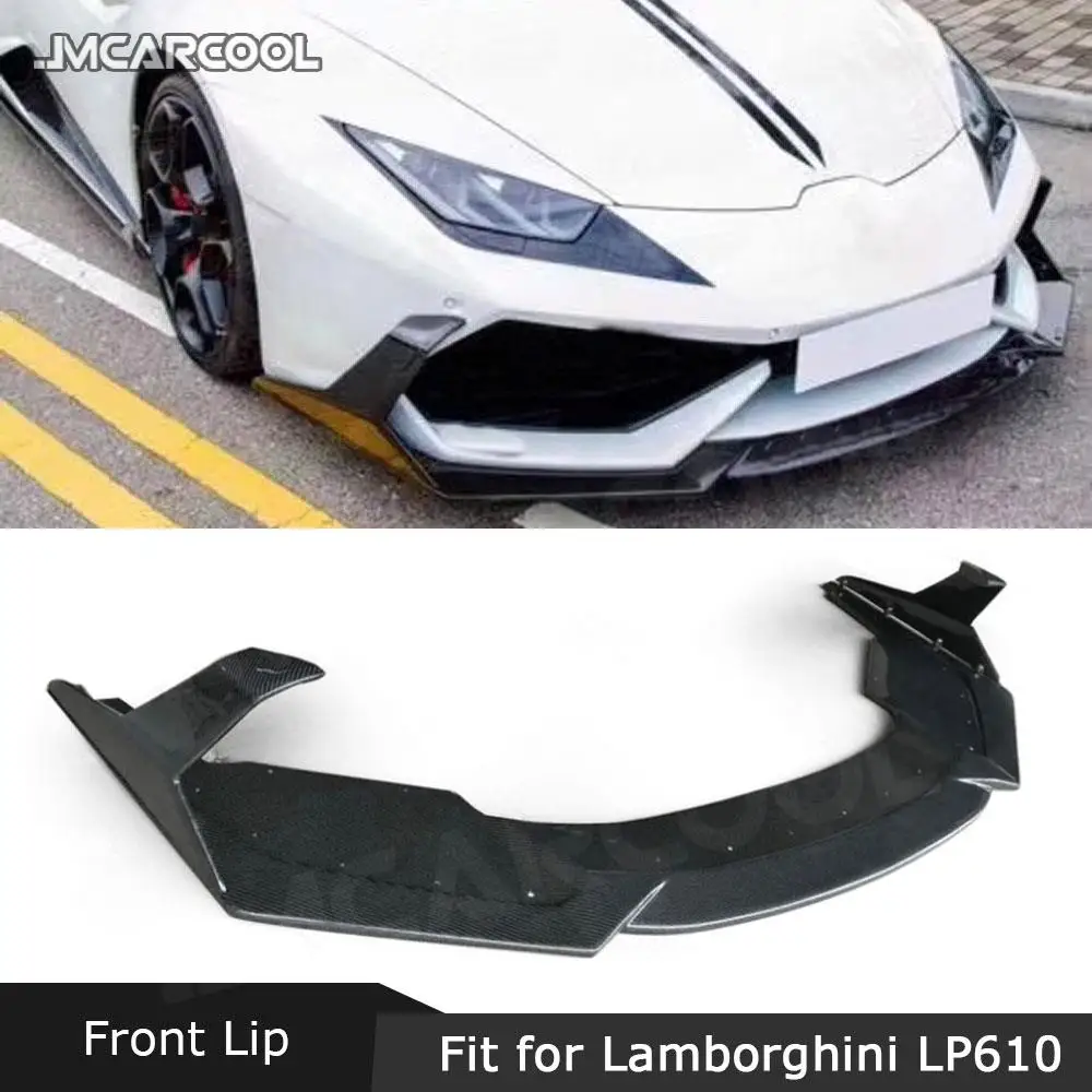 

Передний бампер, спойлер на подбородок со сплиттерами, чехол для Lamborghini Huracan LP610-4 Auto 2014-2018, материал из углеродного волокна