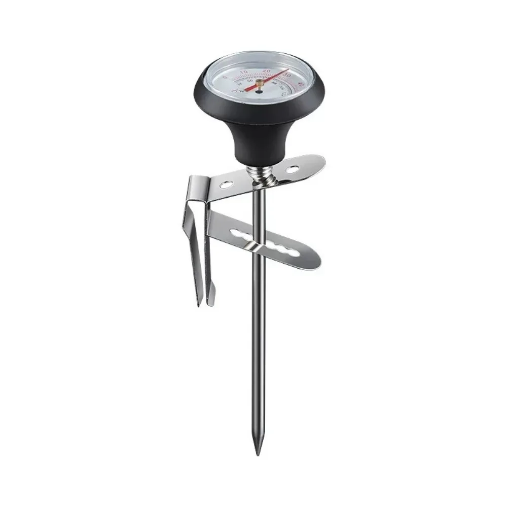 

Stainless Steel Coffee Temperature Meter Clip-on Accurate and Fast Coffee Pot Thermometer Anti-scald Silicone Easy Read