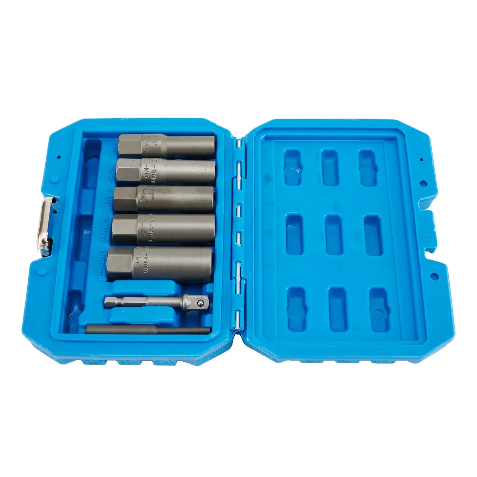 10mm 3 8 Socket Wrench Set Positive Grip Reverse Type Thread Spiral Cut Teeth Cr-Mo Steel Construction Workshop Equipment