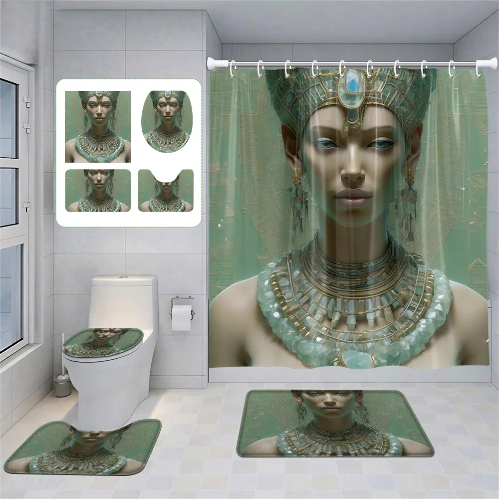 

Шторы для дома и душа, декоративные водонепроницаемые тканевые Нескользящие коврики для ванной, абсорбирующие современные занавески в скандинавском стиле, для Египта, Фараона