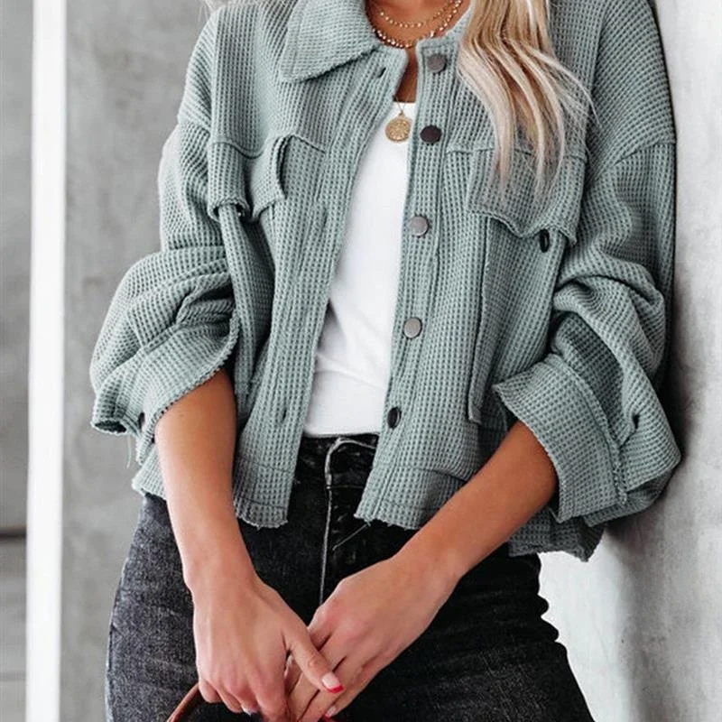   Wi Faion Camiseta de otoño para mujer Jaet Briti Sle Ropa de abrigo holgada de poliéster para hombres y mujeres