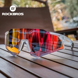 ROCKBROS-gafas fotocromáticas de ciclismo para hombre y mujer, lentes polarizadas ajustables con soporte para la nariz, montura para miopía, deportivas