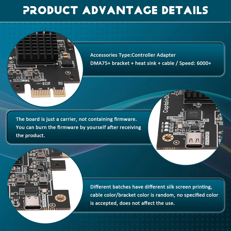 DMA Borad 75T DMA بطاقة الوصول إلى الذاكرة المباشرة لوحة تطوير لوحة DMA 75T الجديدة