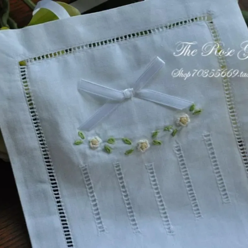 Pure Cotton Hand Embroidered Lanyard Tissue Cover 18*42CM Bag