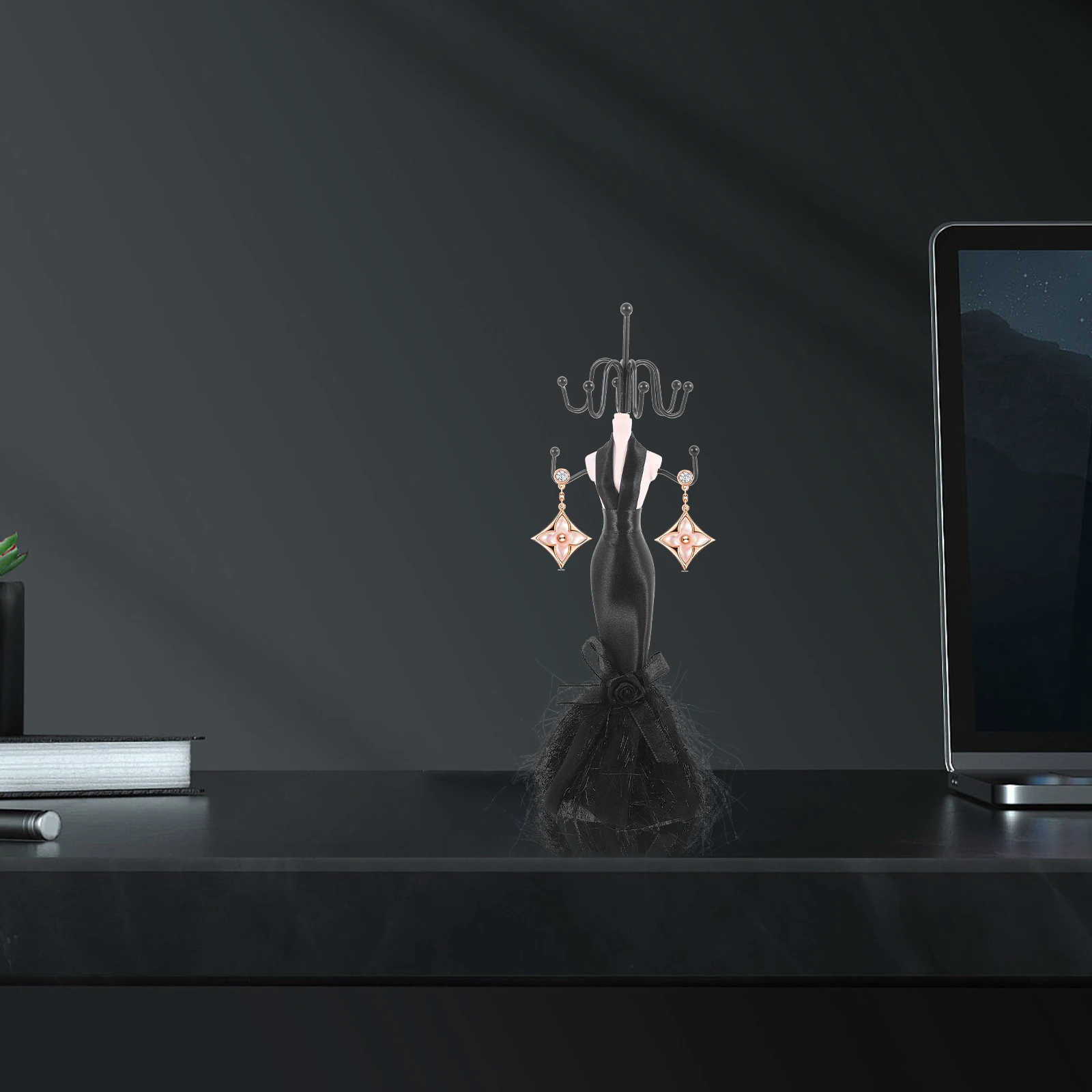 

Ювелирные изделия, ожерелье, держатель для сережек, тканевые подставки для ожерелья, продажа, железная компактная стеллаж для хранения декора