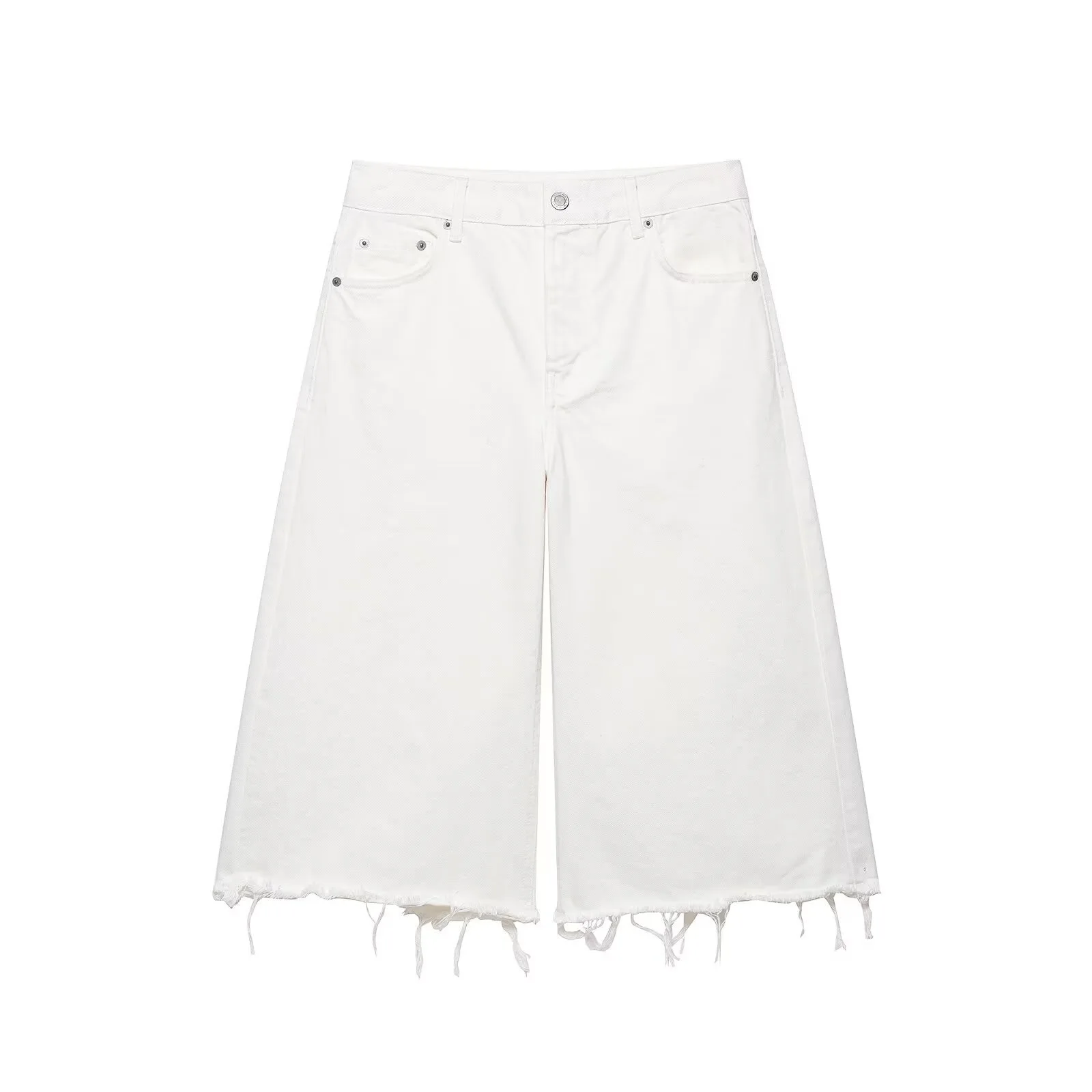Withered 2026 European And American Spring New Fashion Hairy Denim Casual Shorts Jeans For Women