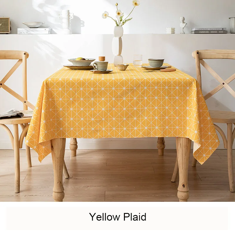 Linen Cotton Tablecloth Fresh Style Dining Table Dresser Coffee Table Cloth Cushion Rectangular Home Decoration Tablecloth