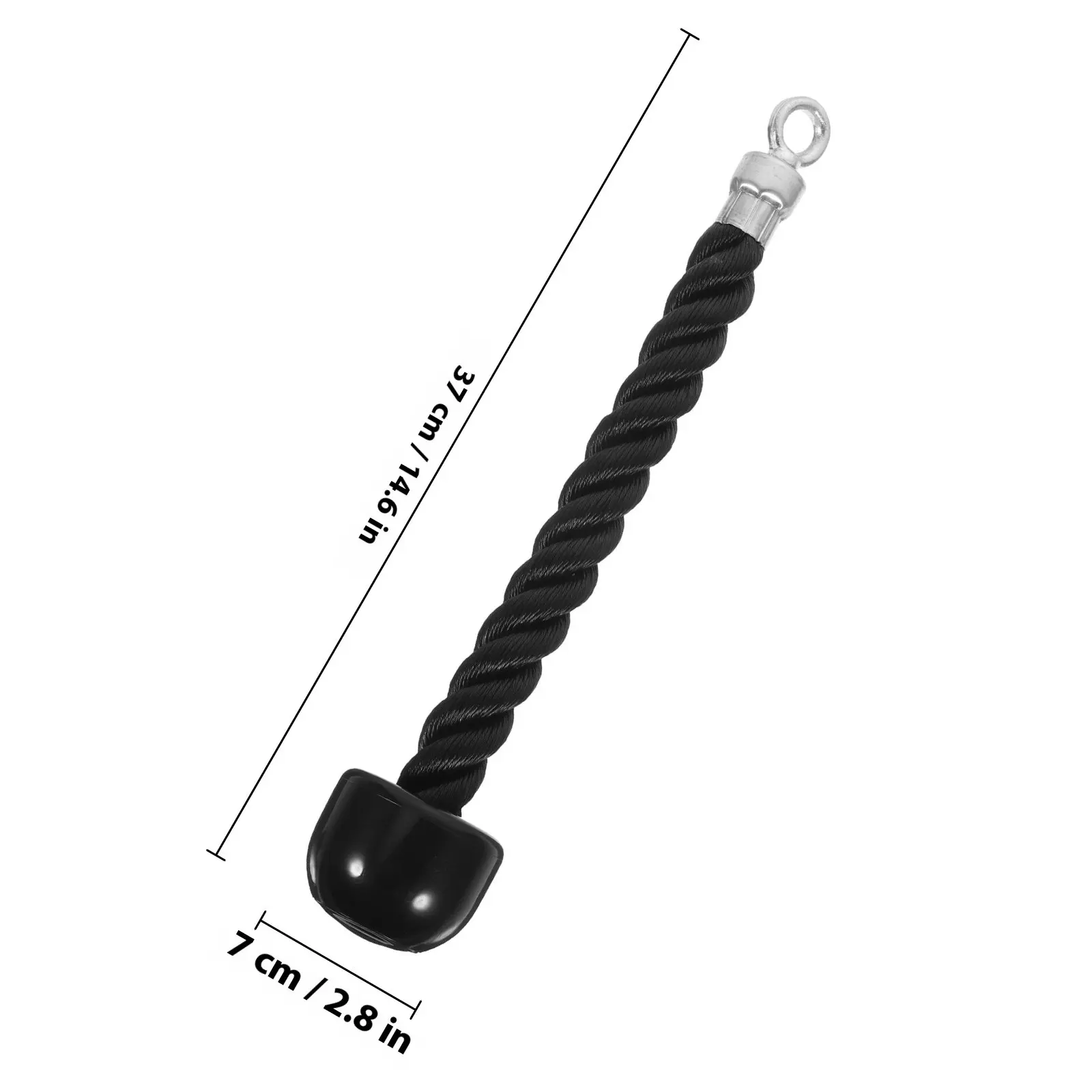 Heavy-Duty Nylon Fitness Drawstring for Triceps Biceps Back Shoulders ABS Training with Rubber Stoppers Cable Crossover Lat