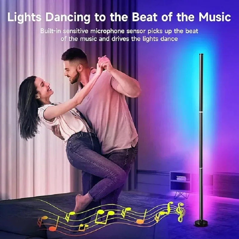 122 سنتيمتر الذكية الزاوية مصباح أرضي عكس الضوء APP التحكم RGB LED الحديثة المزاج الإضاءة حامل أضواء لغرفة النوم الألعاب غرفة المعيشة