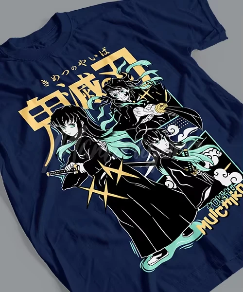 2026 Demon Slayer Tokito Muichiro Anime Graphic T-Shirt Oversized Y2K Soft Cotton Tee For All Real True Anime Series Supporters view 2