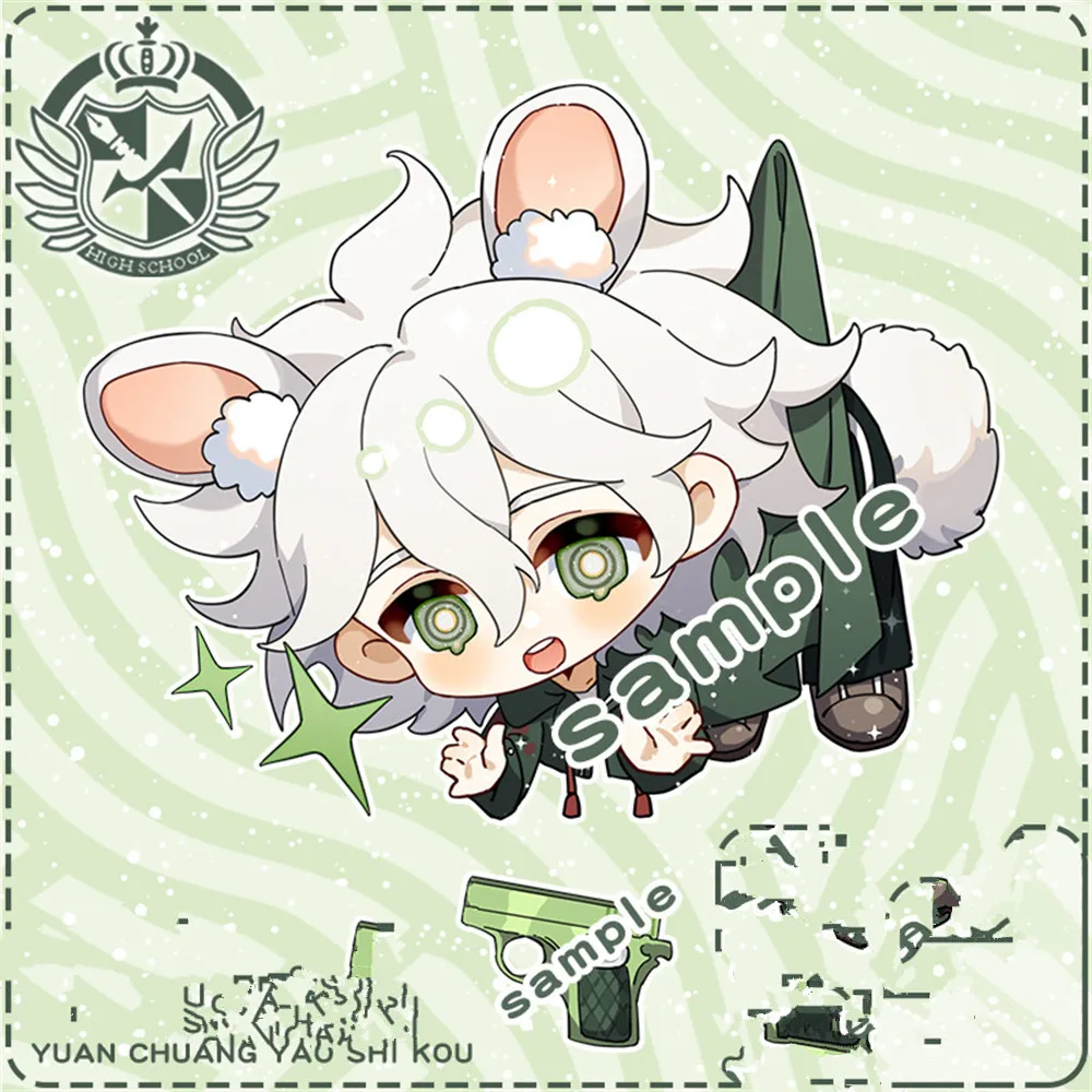 Anime Danganronpa Trigger Happy Havoc Kirigiri Kyoko Nagito Komaeda Cosplay Accessories Badge Keychain Game Pendant Cartoon Gift