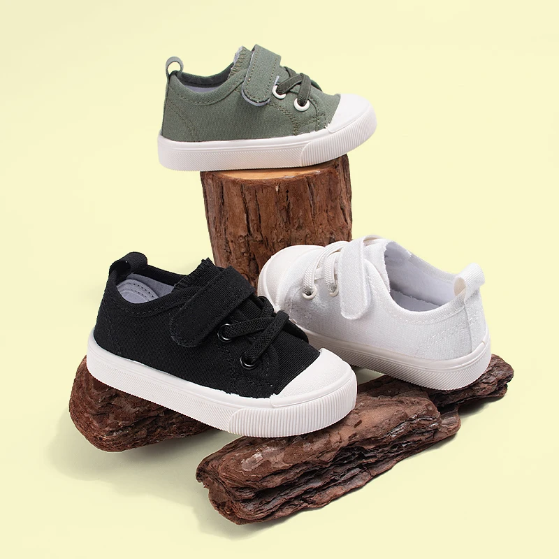 EDUBA Spring 2025 Color Block Canvas Shoes Kids,Unisex Soft-Sole Casual Sneakers,Round Toe Children Plimsolls EKC5315