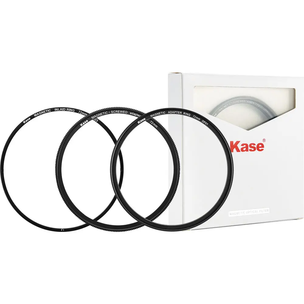 Kase Inlaid Magnetic Filter Adapter Kit（ Adapter Ring + Screw In Adapter Ring +Inlaid Ring）67 72 77 82mm for camera lens