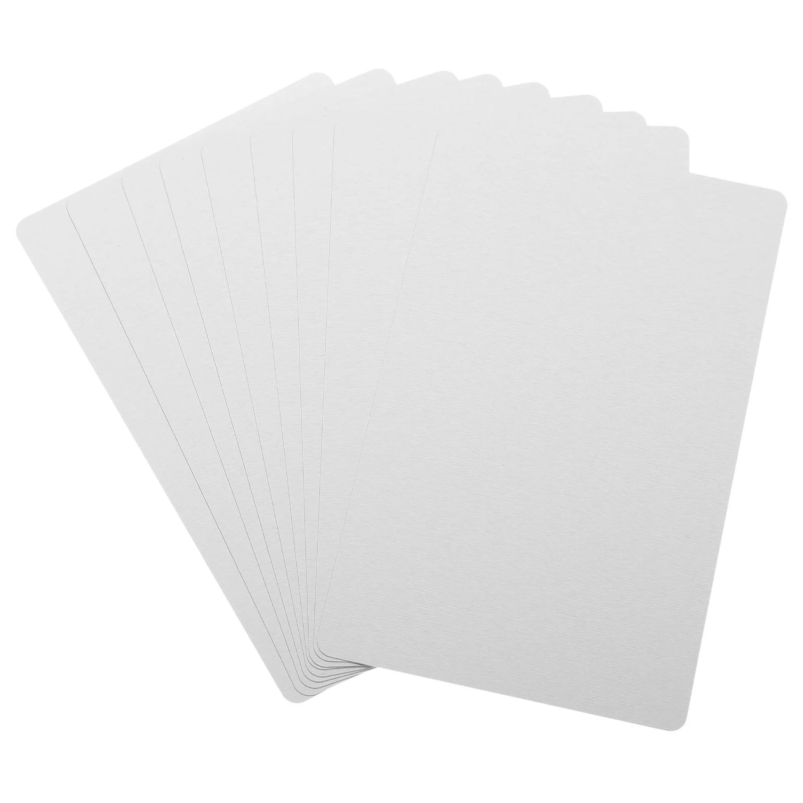 100개 승화 알루미늄 블랭크 금속 명함 재료 각인용 네임플레이트 맞춤 태그 전문 경량