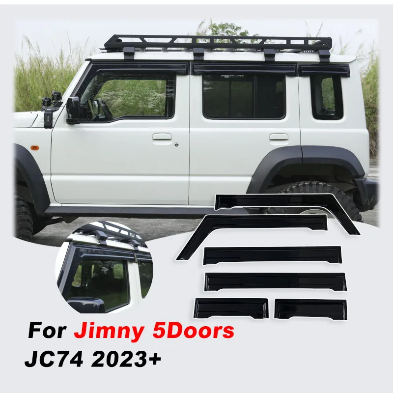 

6PCS/4PCS Car Window Visor For Suzuki Nomade Jimny 5 Door JC74 2023-2026 Window Rain Guard Weather shield Sun Rain Deflector
