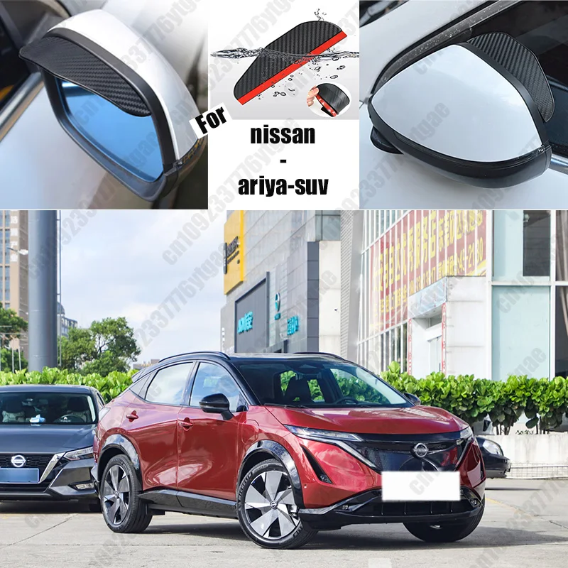 

For nissan-ariya-suv Car Rearview Mirror Rain Eyebrow Fiber Auto Rain Shield Rainscreen Reflector Rain Shield
