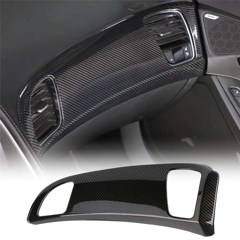 Dry Carbon Fiber Dashboard Panel Cover Trim Decor for Chevrolet Corvette C7 2014-2019 Accessories