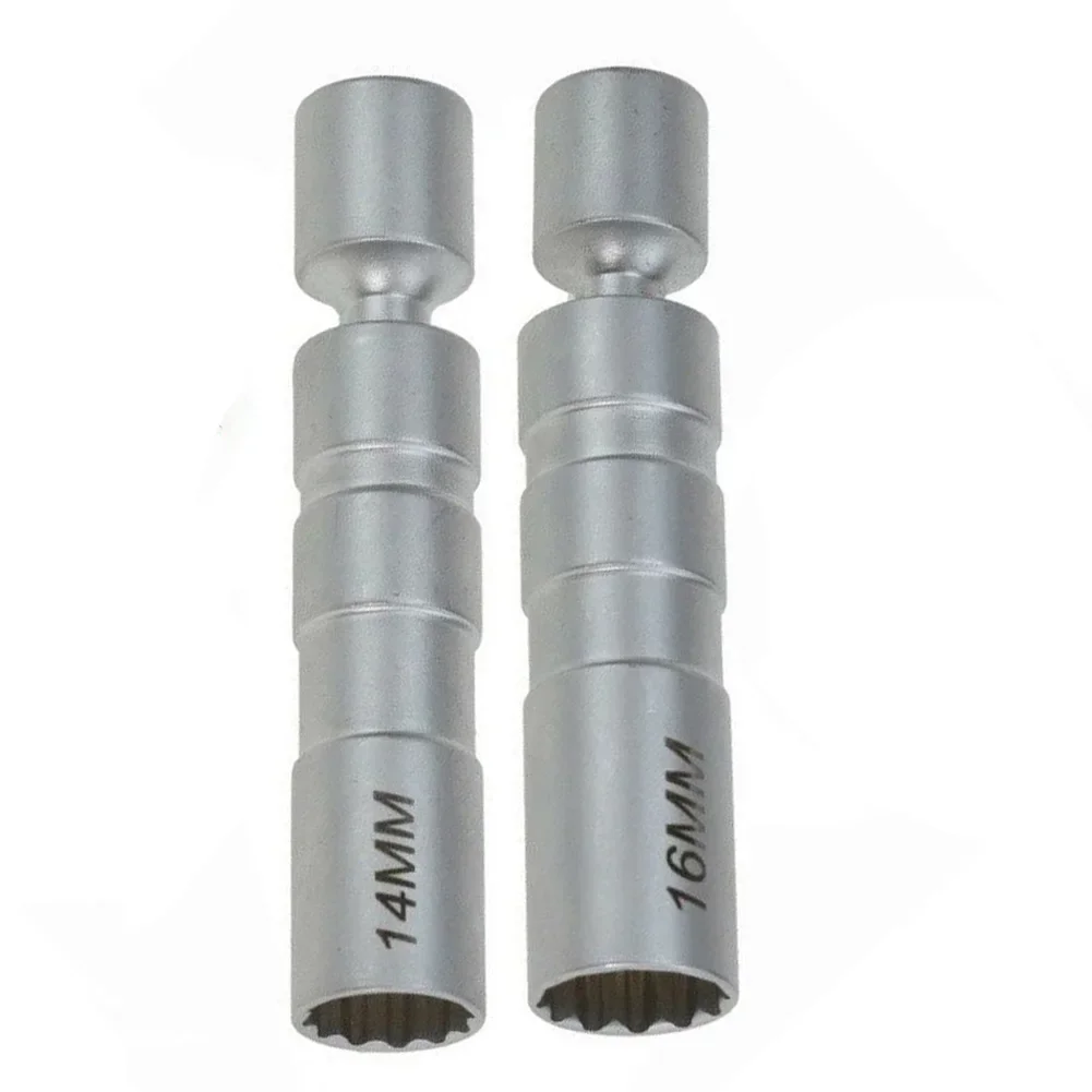 Luva universal para vela de ignição, 14/16mm, cinto fino magnético, ferramenta de remoção de vela de ignição de 12 pontos, chave de soquete,