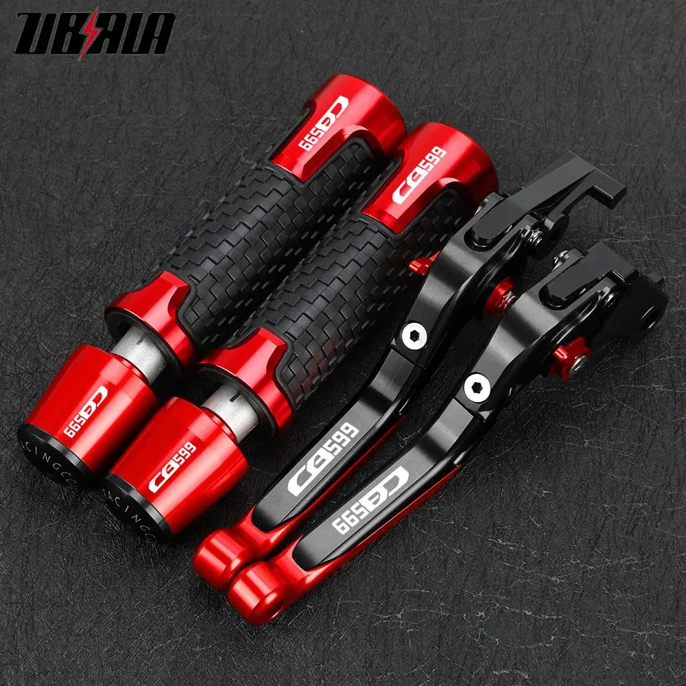 

Motorcycle Motorcycle Extendable Brake Clutch Levers Handlebar Handle Grips Ends Slider Accessories For HONDA CB599 2007- 2013