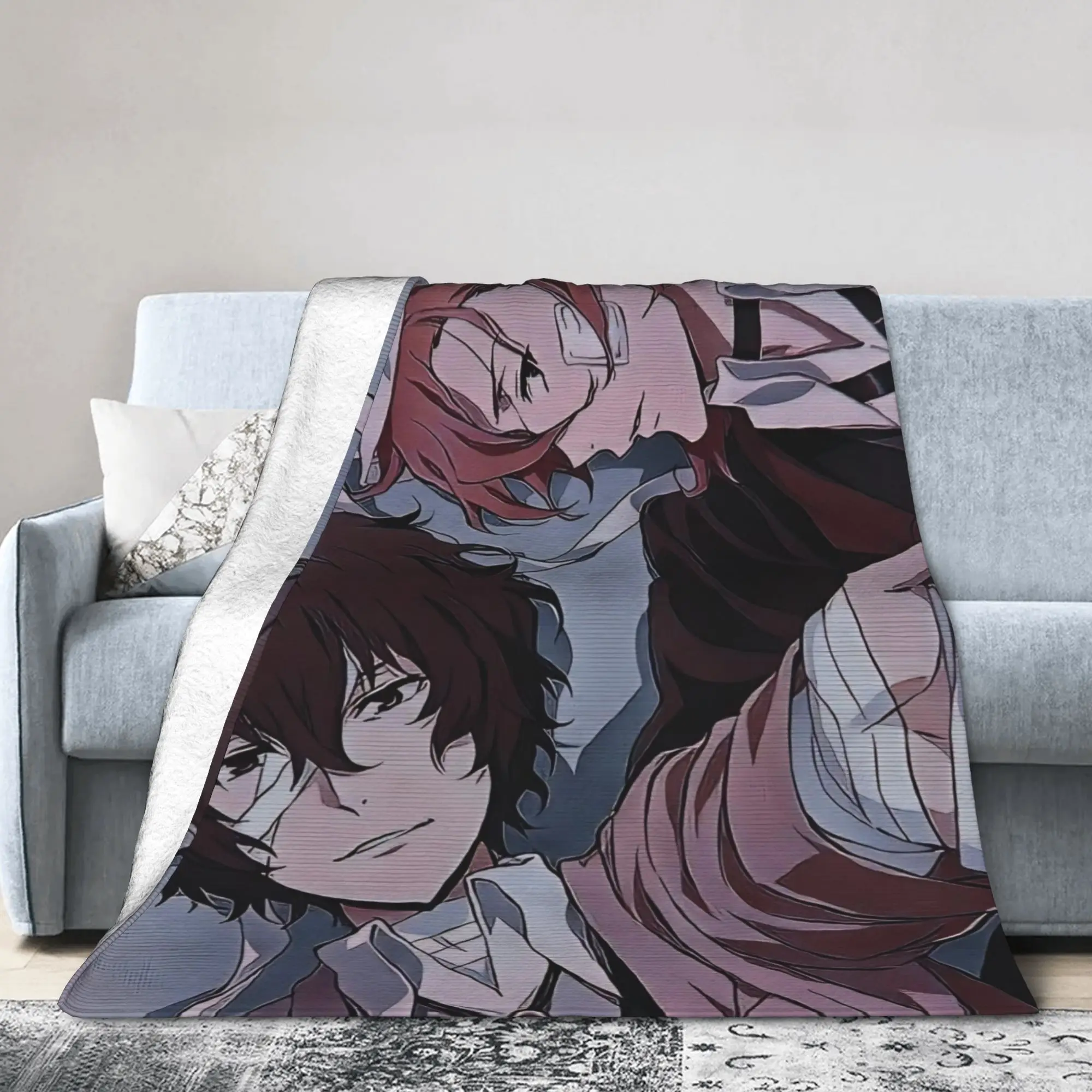 Dazai Bungo Stray Dogs Blankets Fleece Spring/Autumn  Breathable Super Warm Throw Blankets for Bed Outdoor Quilt