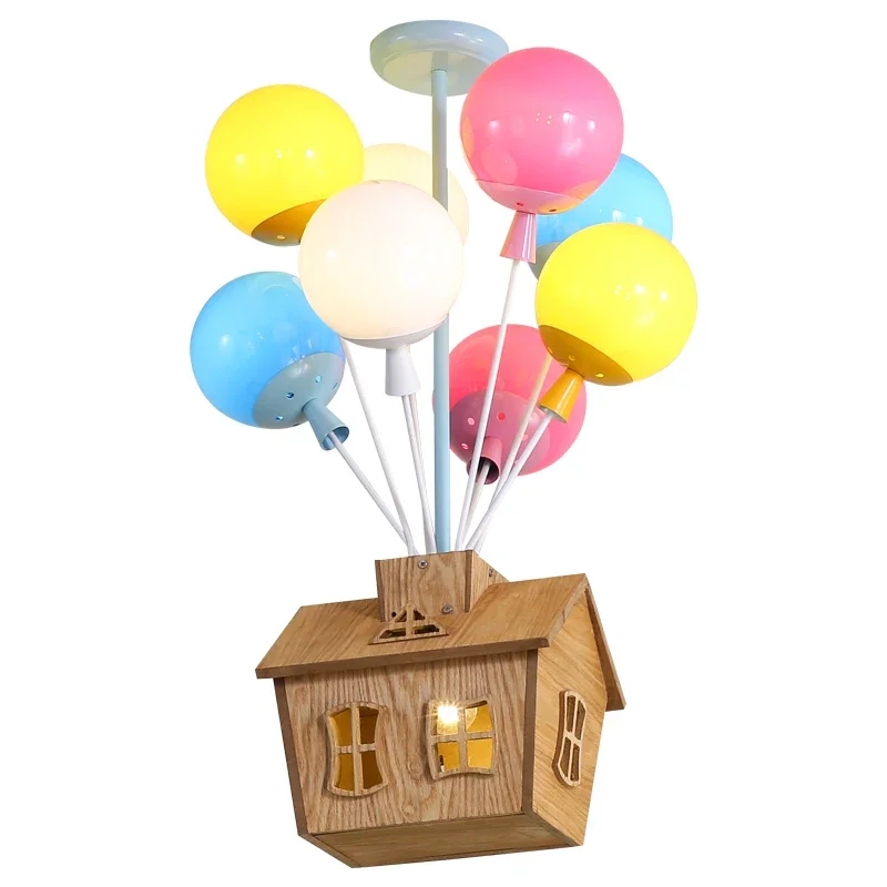 

balloon chandelier children 's room flying house lamp boy girl Nordic modern minimalist bedroom chandelier