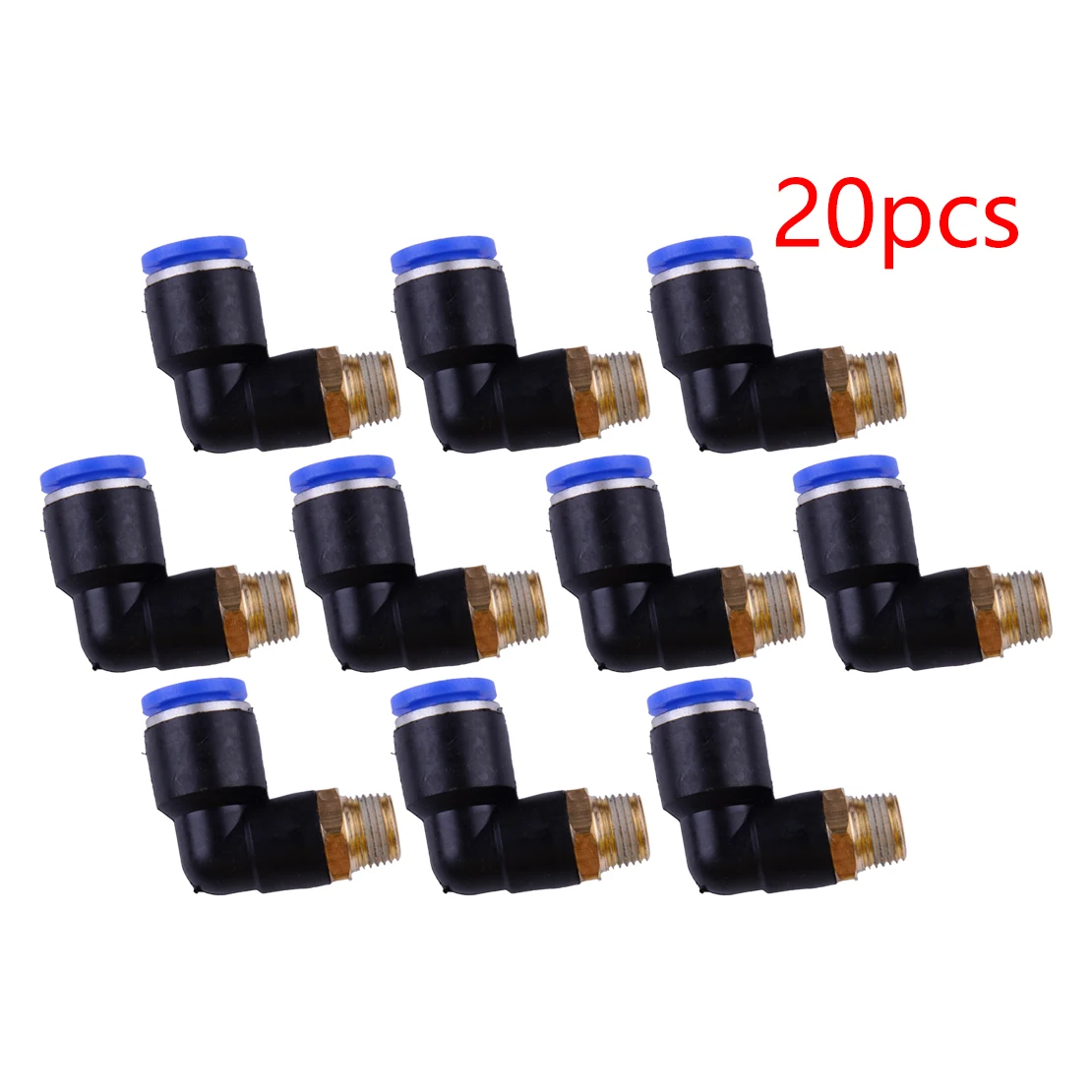 

DWCX 20Pcs Elbow Tire Tyre Changer Air Valve Connector Fitting Adapter 90 Degree Accessories