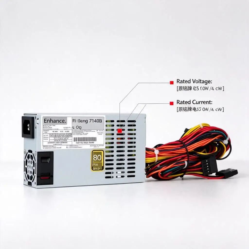 Enhance ENP-7140B FLEX Small 1U Power Supply 400W Silent 80Plus NAS ITX Case FAN