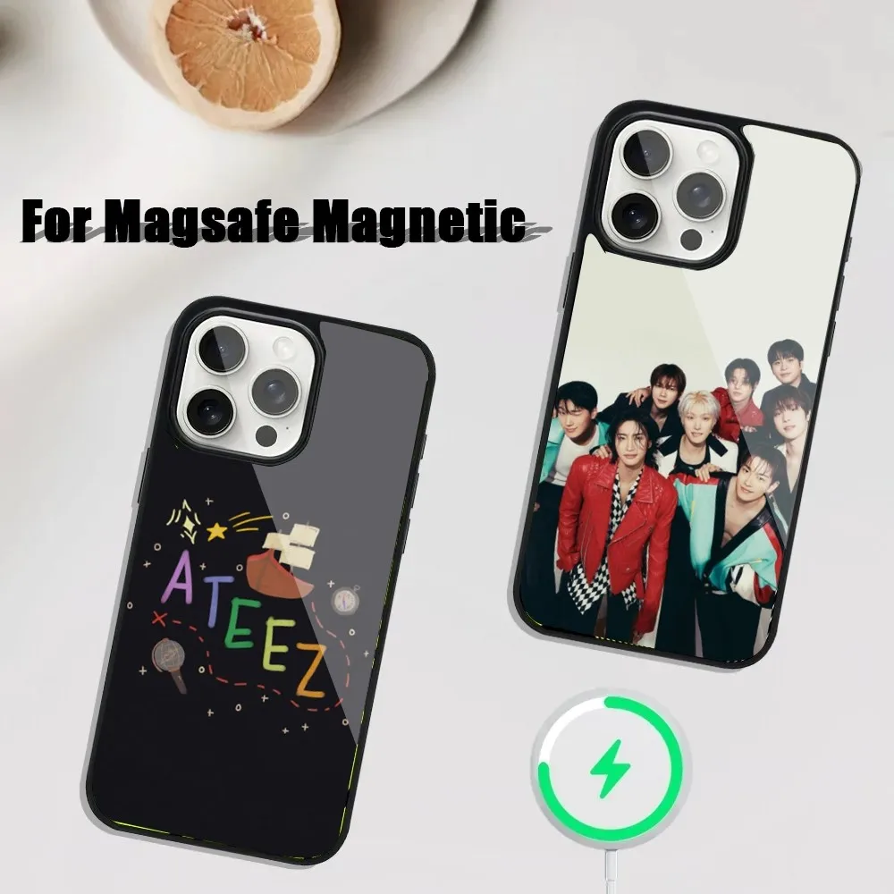 Singer A-ATEEZ-S Phone Case For iPhone 16,15,14,13,12,11,Plus,Pro,Max Mini Magsafe Magnetic Wireless Charging