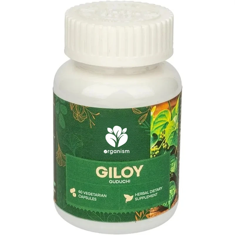

Giloy Capsules 100% натуральная травяная пищевая добавка | Поддержка здоровья иммунитета - 60 вегетарианских капсул