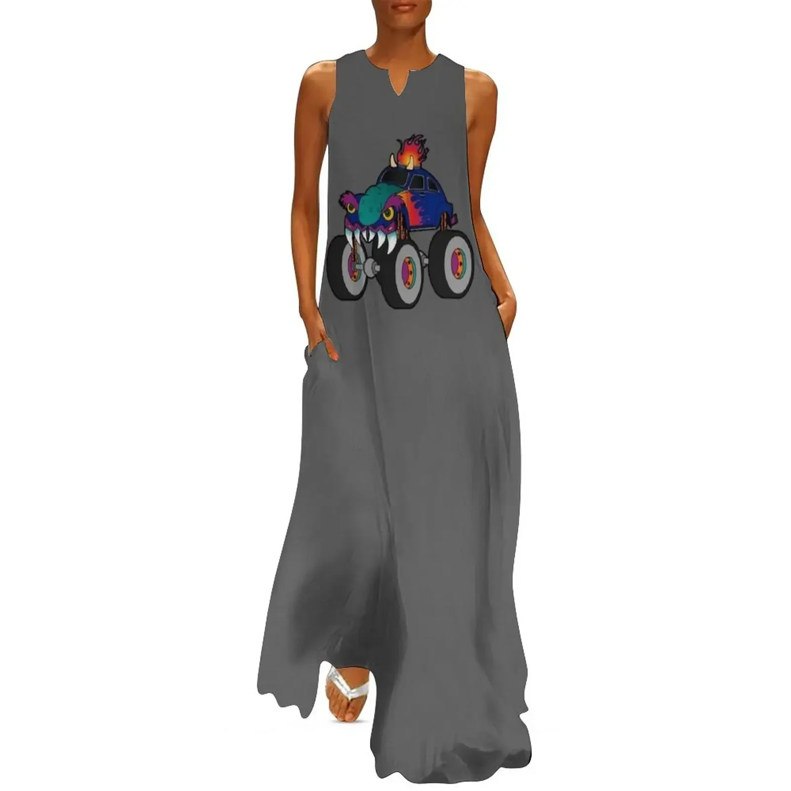 

My Pet Monster Truck Long Dress summer dresses dress women summer beach dresses Party dresses Dress
