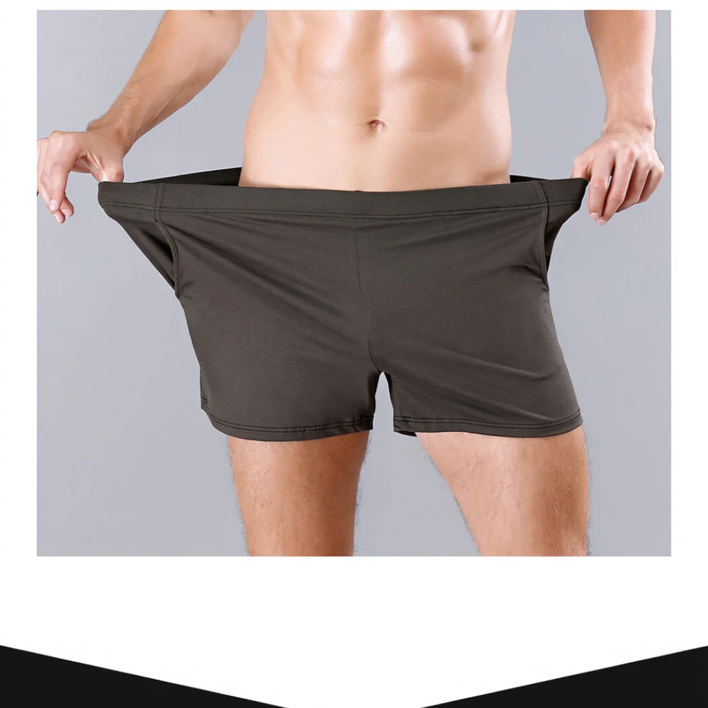 Cotton Boxer Briefs Mens Mid Waist Loose Fit For Soutong Comfortable Breathable Underwear Male Casual Daily Soft Underpants