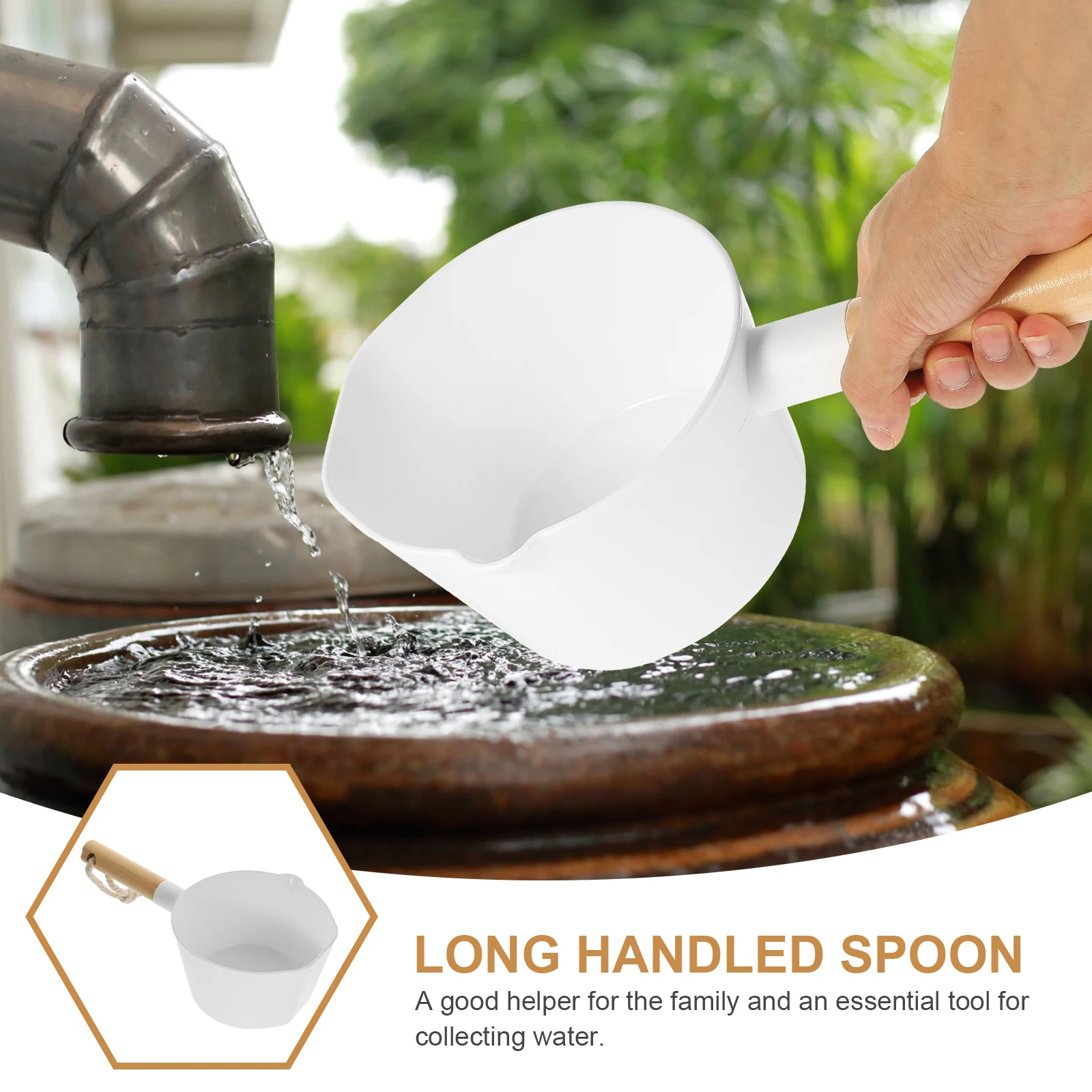 

Plastic Dipper Bath Water Spoon Shower Scoop Cup Soup Ladle Home Accessories Long Handle