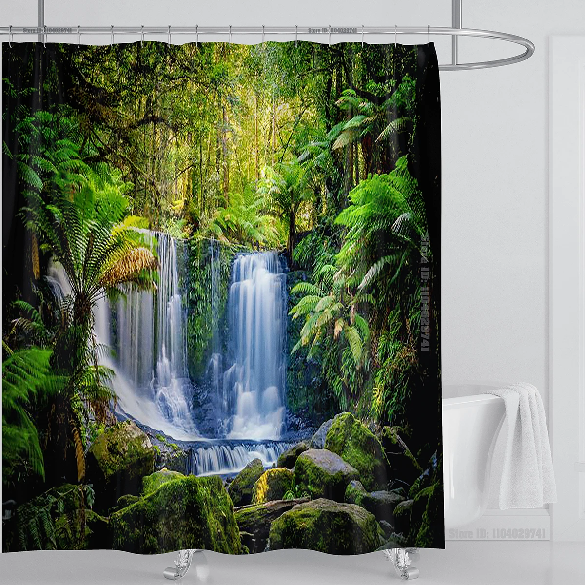 

Лесной природный пейзаж 3d принт вид на дерево занавеска для душа водонепроницаемый дизайн полиэстер украшение дома ванная комната моющаяся с крючком